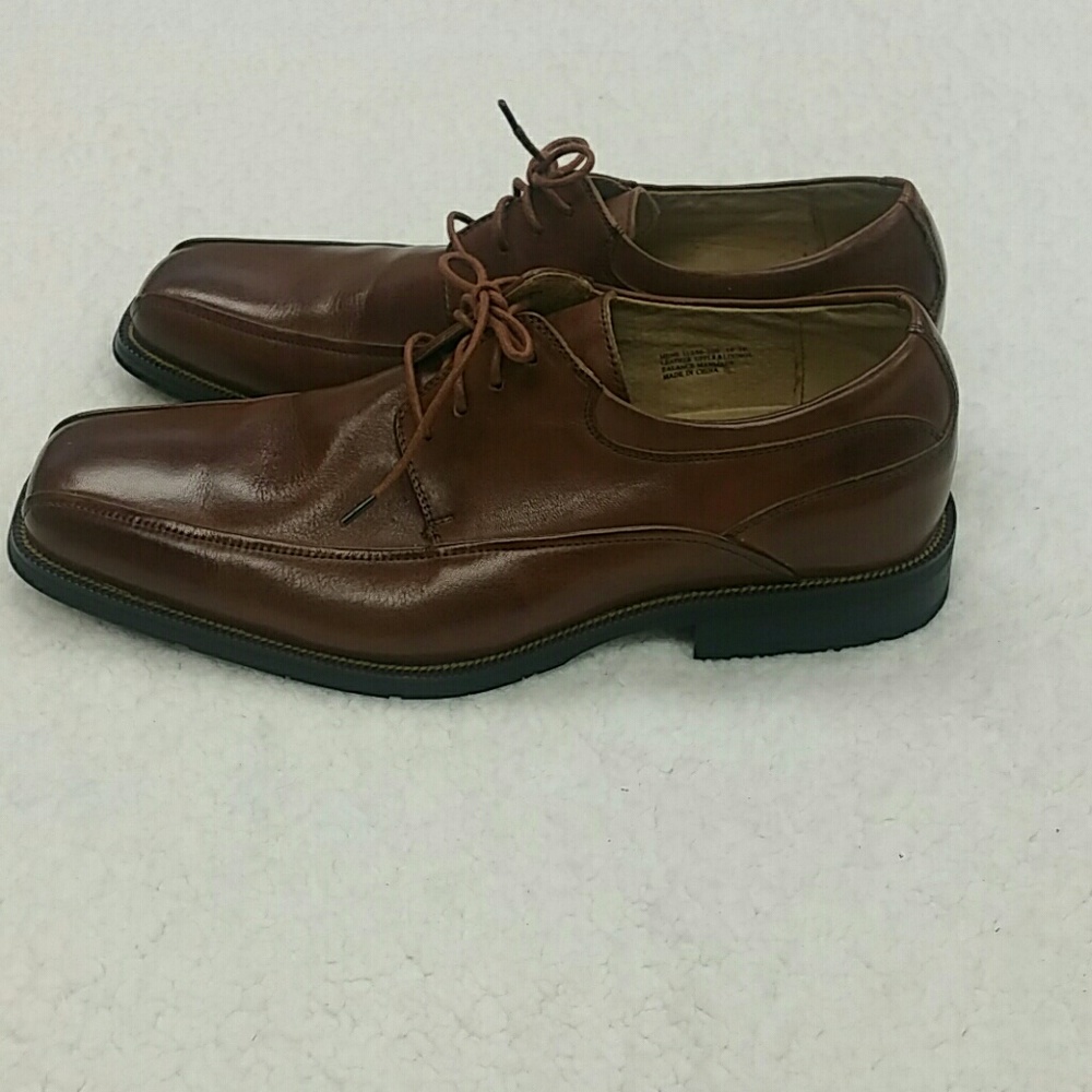 Florsheim Oxford Brown Leather Dress Shoes size 10 3E - Picture 4 of 8